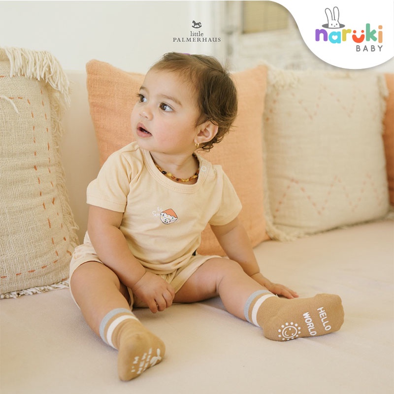 Little Palmerhaus Stripe High Socks Wording High Socks Kaos Kaki Bayi Anak 0-24 Bulan