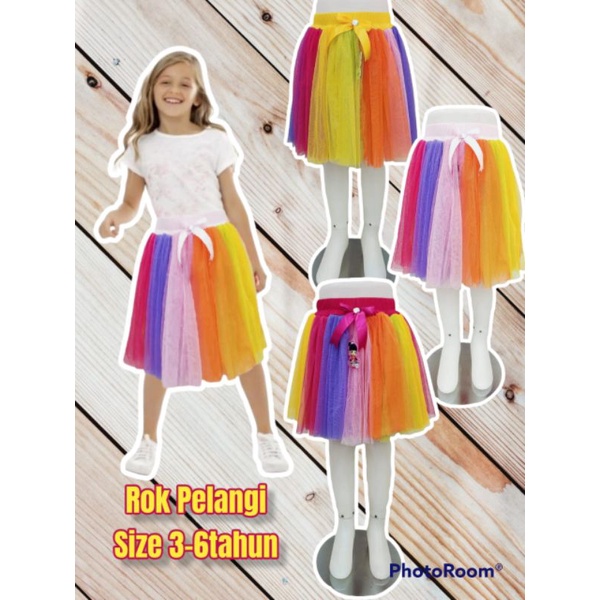 Rok pelangi / Rok pelangi anak / Rok lucu anak / Rok anak