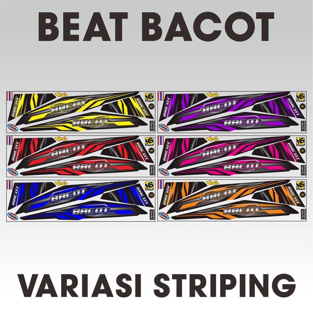 STRIPING MOTOR BEAT BACOT - BACOT - BEAT 2014 2015 2016 - BACOT STICKER BEAT