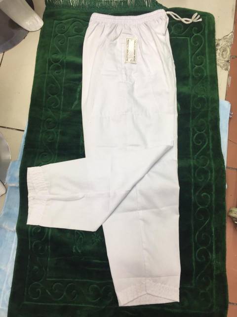Celana katun super putih haji umroh