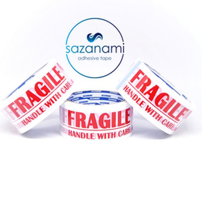 

Terbaru Promo Murah 1 Box Lakban Fragile 2" Inch X 50M Sazanami Gojek Isolasi Berkualitas