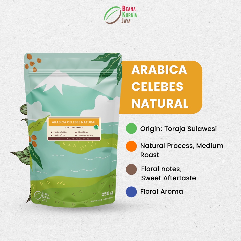 

Beana - Arabica Celebes Natural Process Coffee Roasted Beans (Kopi Biji Sangrai)