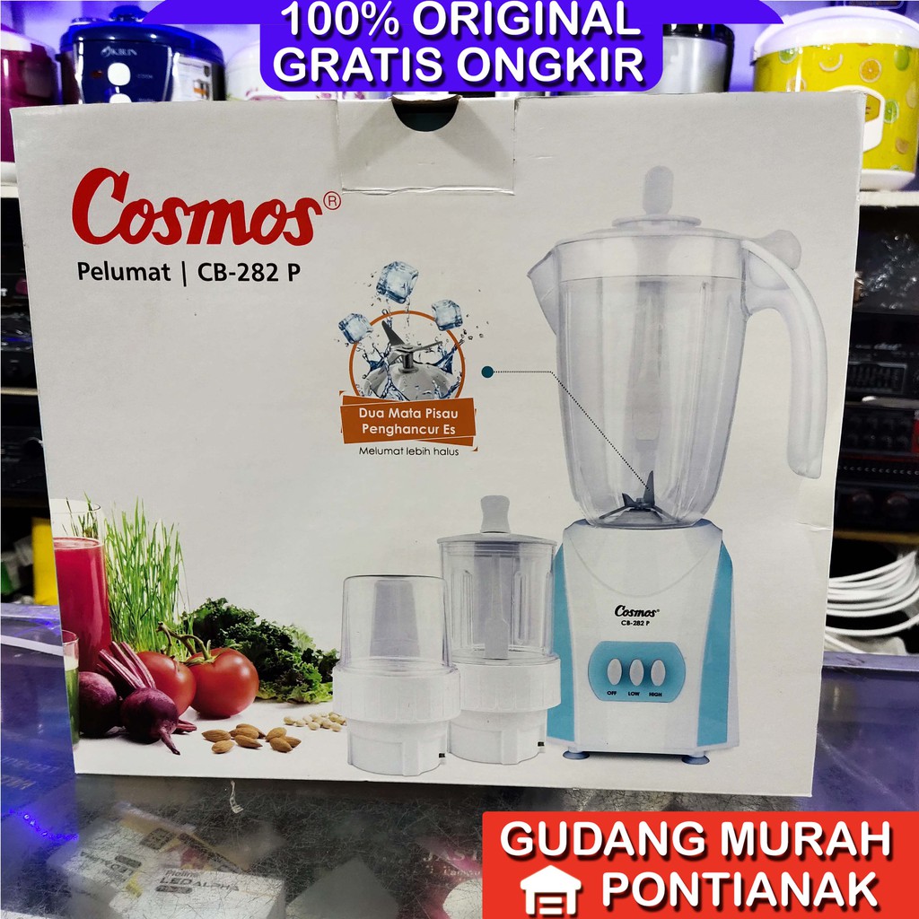 Blender Cosmos CB 282P 282 P 3in1 2 Liter Jumbo Pelumat bumbu basah kering jus