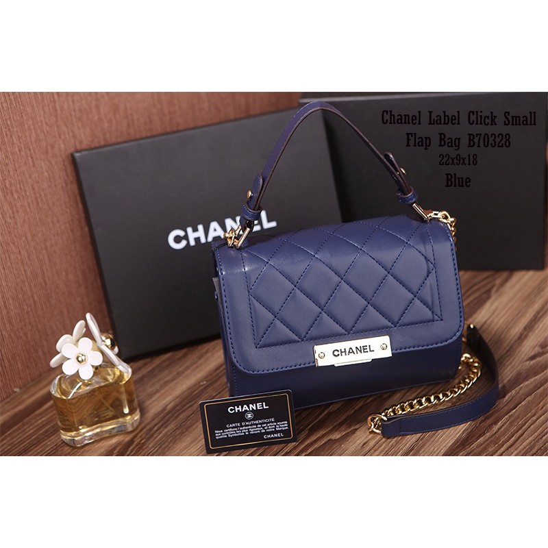Chanel Label Click Small Flap Bag 70328#spss3