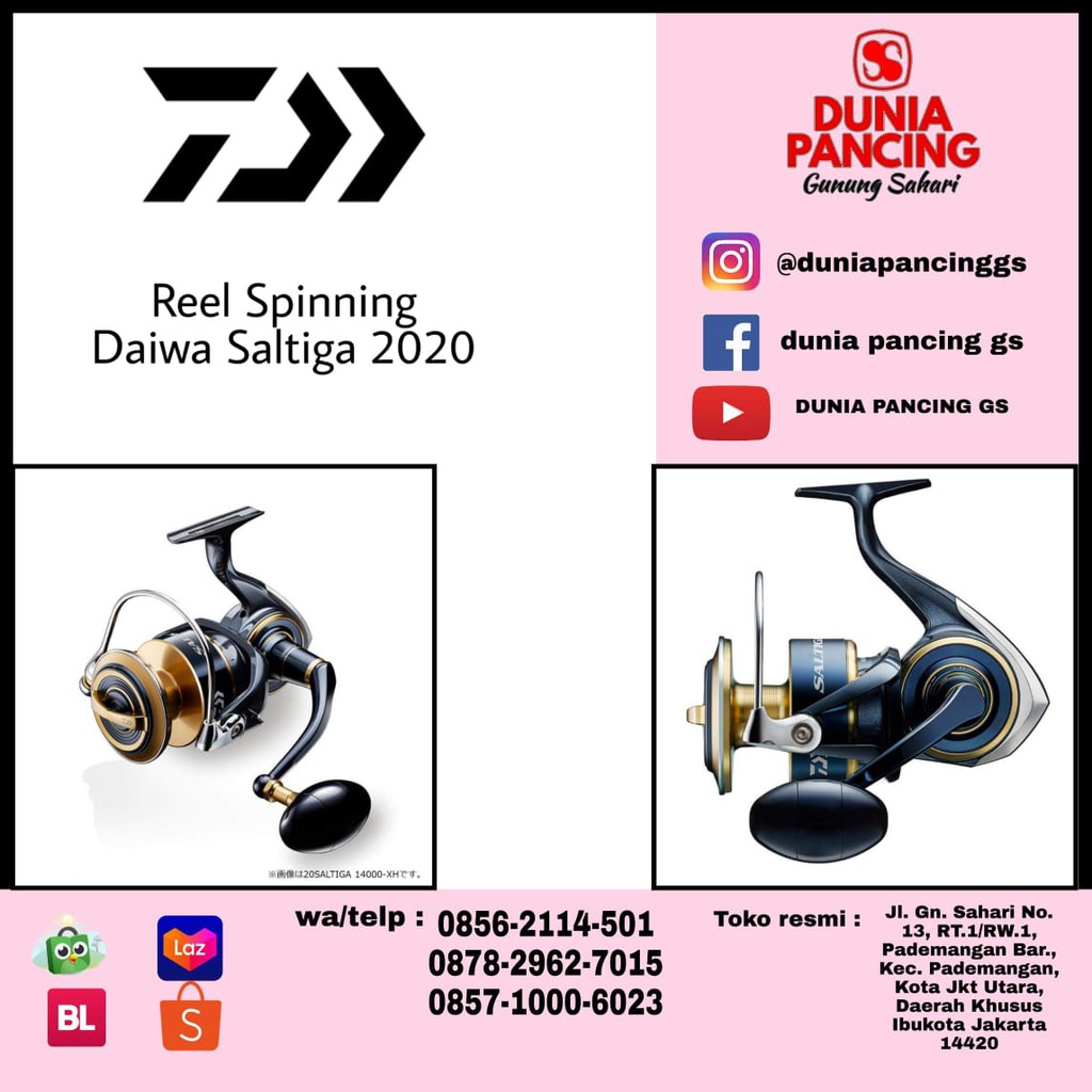 Reel Spinning Daiwa Saltiga 2020 ukuran 8000