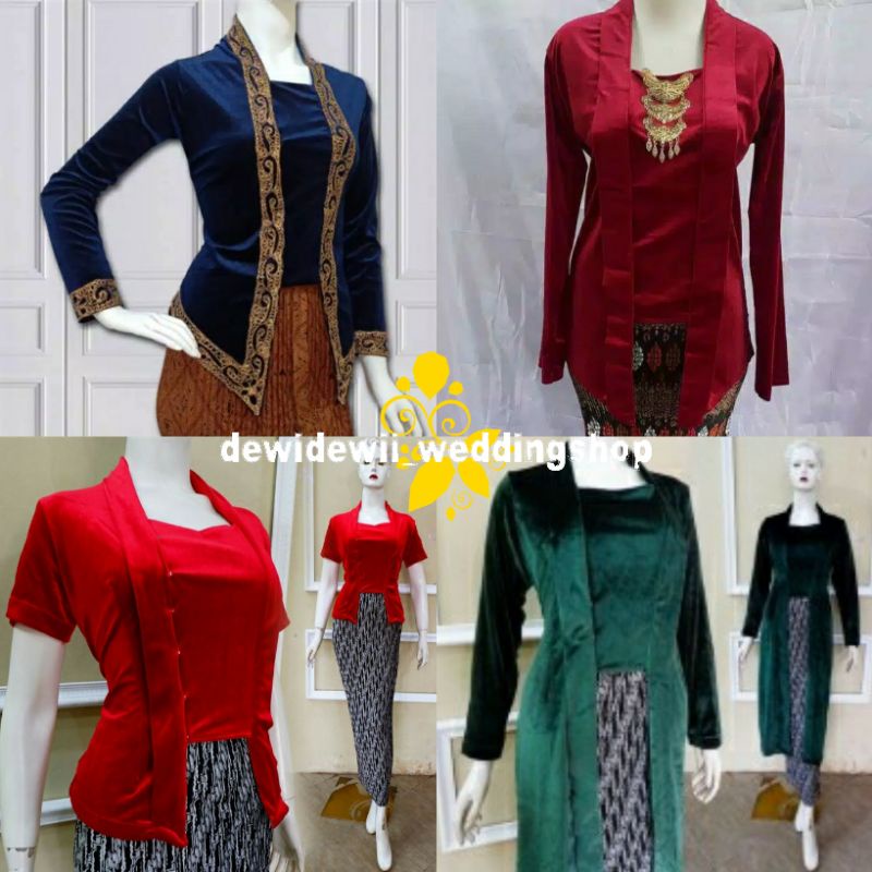 Kebaya Bludru Kutubaru (ModeL Lengkap)