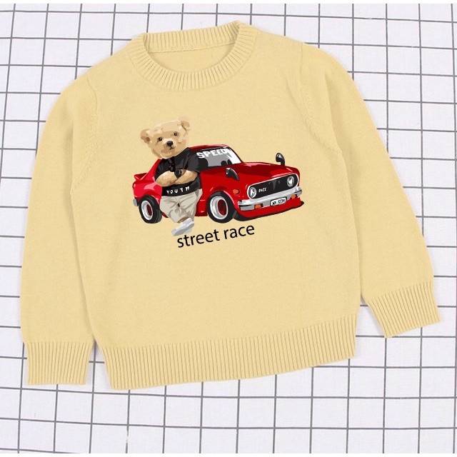 Crewneck Anak Street Race sweater anak size M-XXL