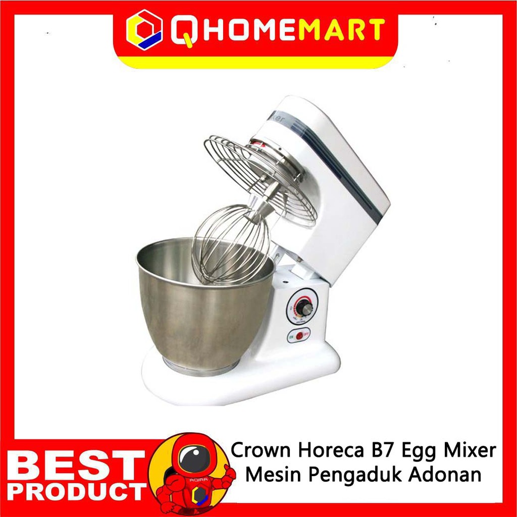 Jual Mesin Pengaduk Adonan Stand Mixer Crown Horeca B7 Egg Mixer 7L ...