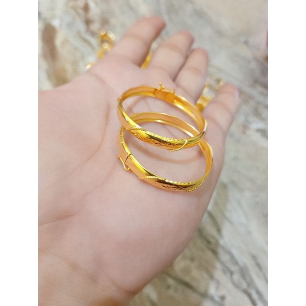 GELANG BANGKOK BAYI PERAK 925 LAPIS MAS