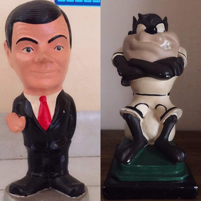 Koleksi Patung Action Figure Mr Bean Kartun Taz Manian Pajangan Langka Jadul Keren Pre-Loved