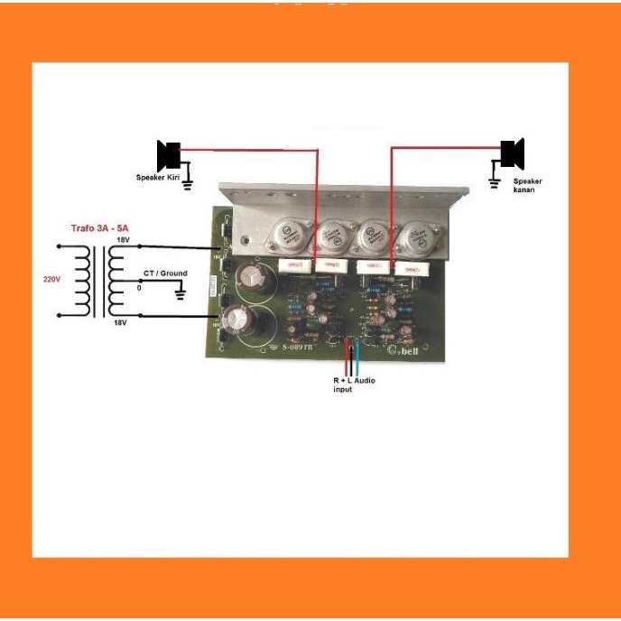 Rakitan Power Ocl Pmpo 450W Stereo G.Bell Nivic00 Segera Beli