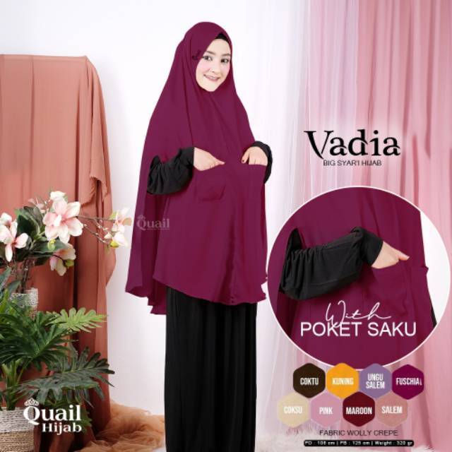 VADIA QUAIL HIJAB DAILY HIJAB SPORT SYARI BERGO KANTONG SYARI JILBAB SAKU SPORT BERGO SYARI HIJAB SP