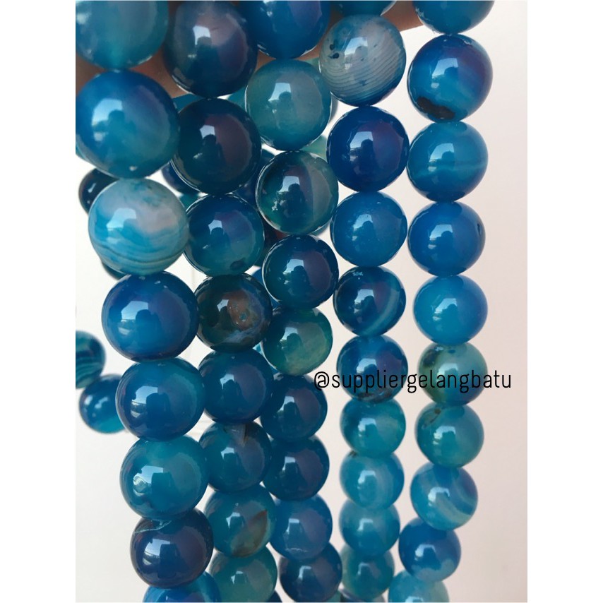 12mm aquamarine kilap grade natural aksesoris korea gelang kalung batu beads supplier craft fashion