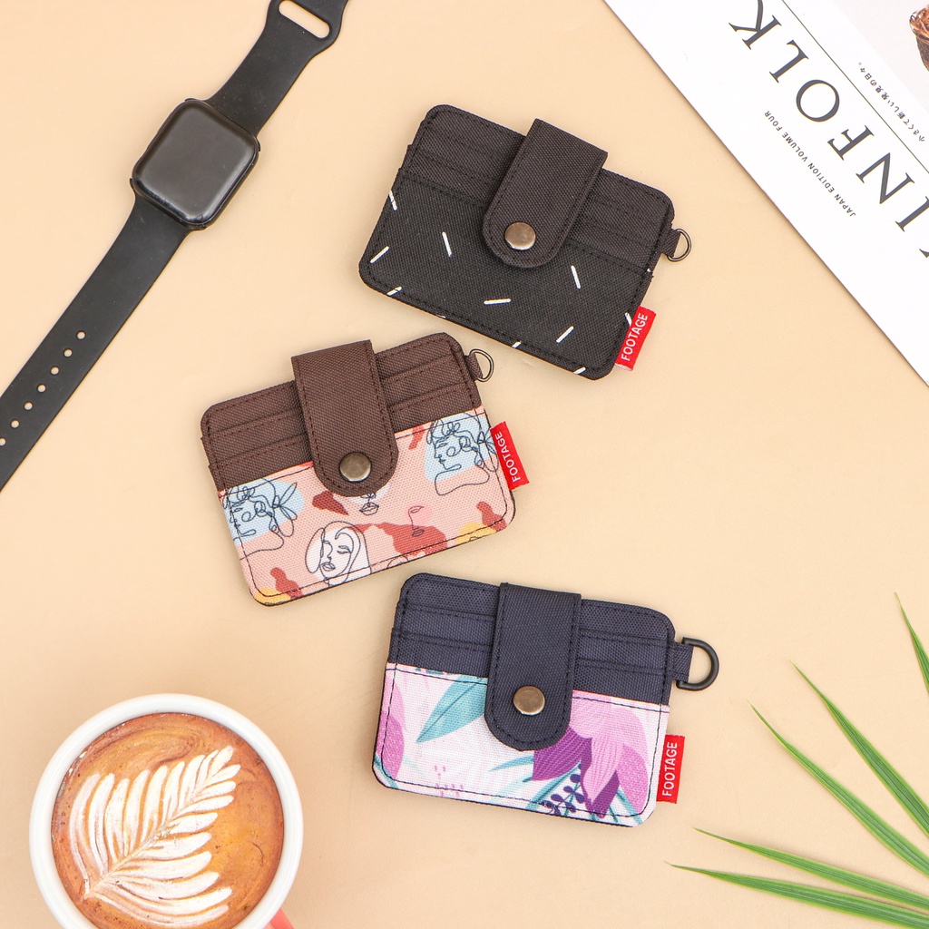 Card Holder Kalung Gantung Dompet Kartu Tipis dan Uang Pria Wanita Simple Hanging Wallet Februari Series