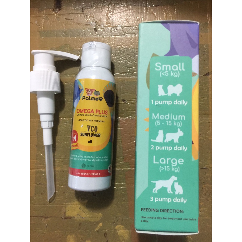 Palmeo Omega Plus 100ml Khusus Bulu &amp; Kulit Kucing Anjing