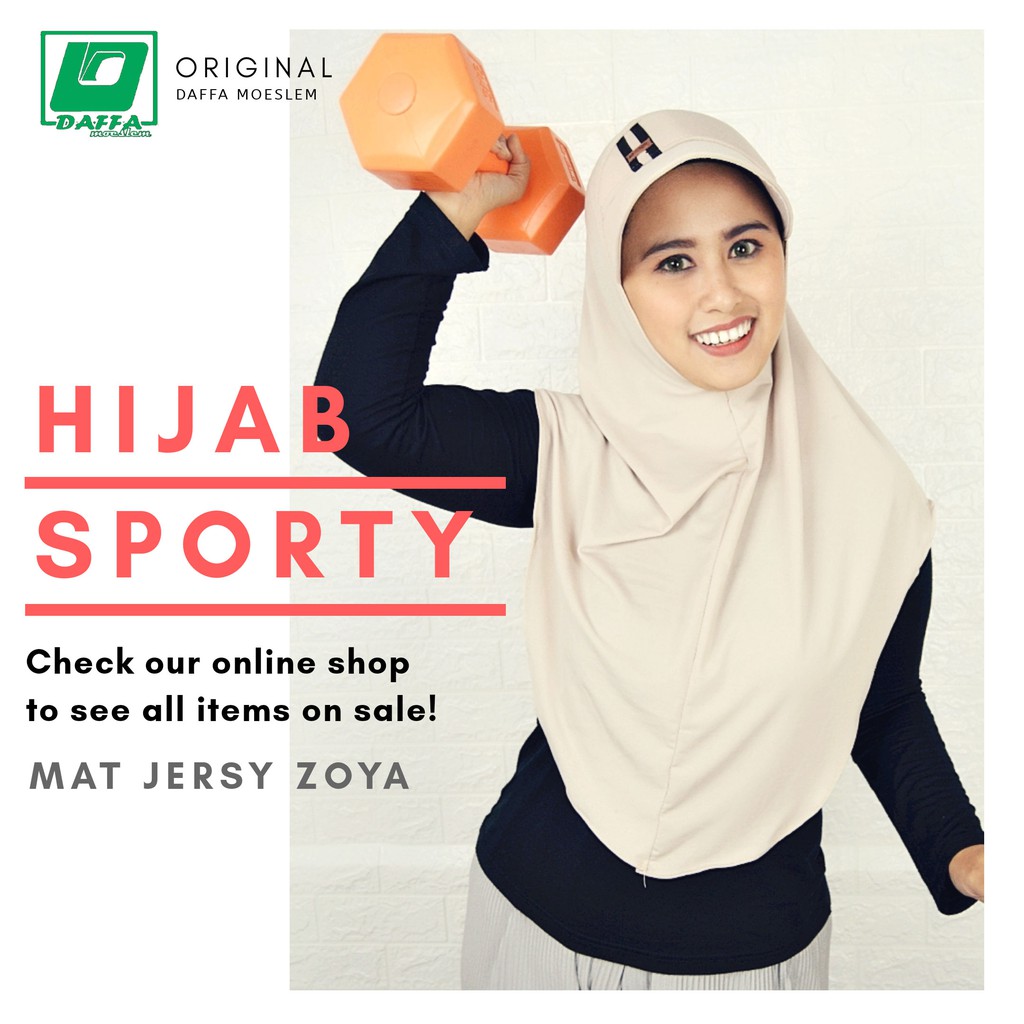 DAFFA moeslem/HIJAB SPORTY/KERUDUNG TOPI JERSI-3