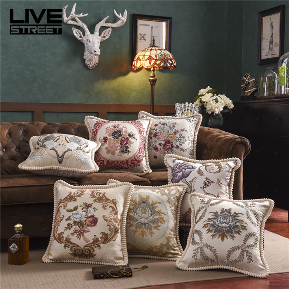 Sarung Bantal Sofa Bentuk Kotak Desain Bunga Ukuran Sarung Bantal Sofa Bentuk Kotak Desain Bunga Ukuran