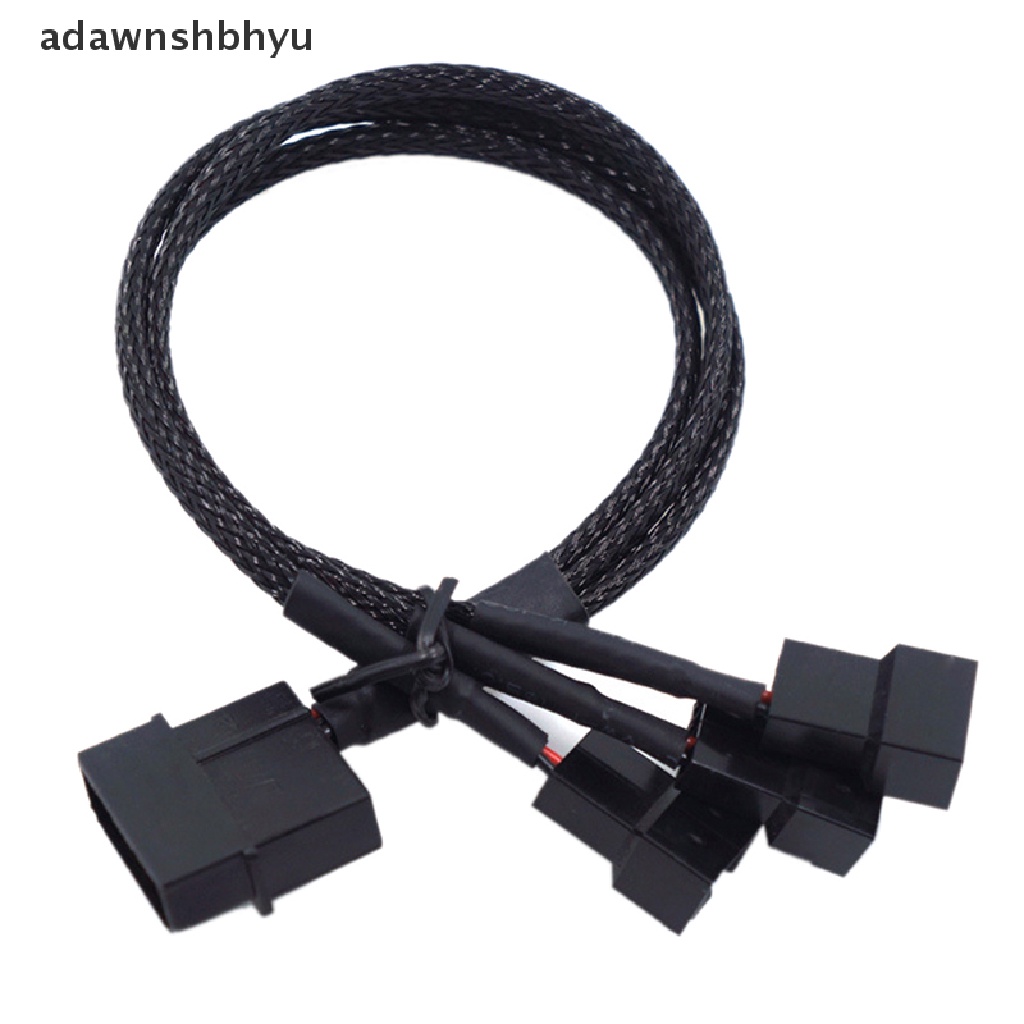 Adawnshbhyu Molex Tembaga Ke 3arah 3Pin/4Pin Kabel Adaptor Power Fan Splitter Komputer 12V