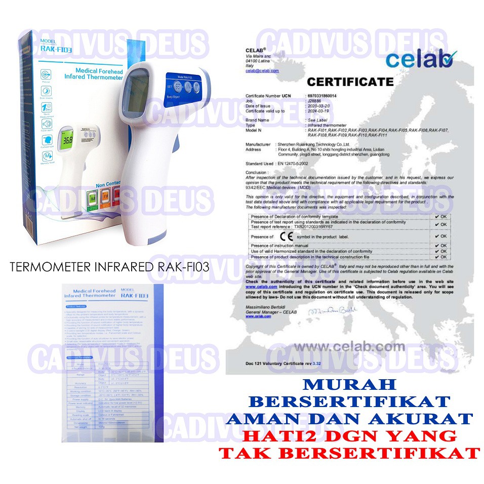 THERMOMETER - THERMOGUN - FOREHEAD THERMOMETER GUN - AKURAT &amp; SERTIFIKASI