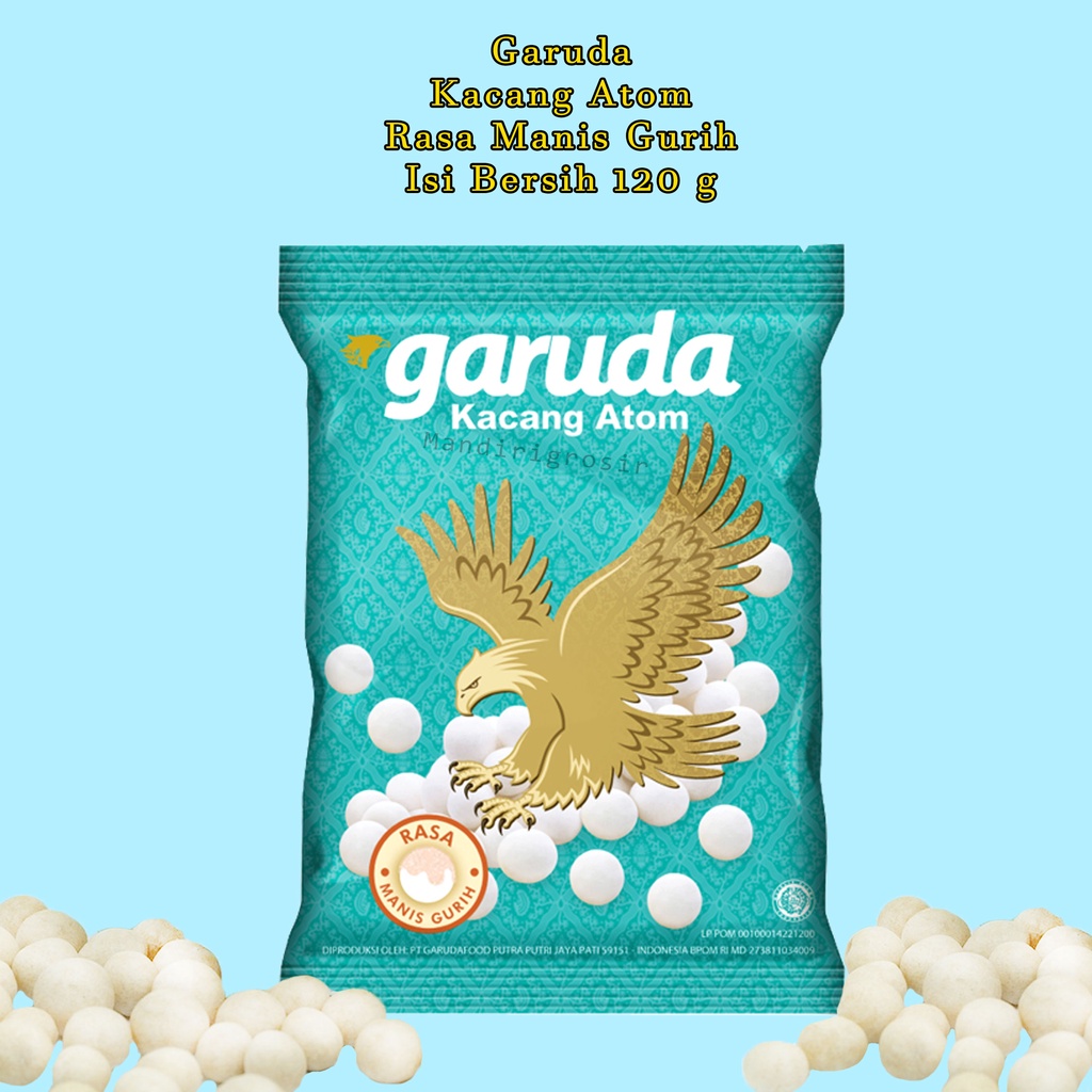 Kacang Atom * Kacang Garuda * Rasa Manis Gurih *Isi Bersih 120 g