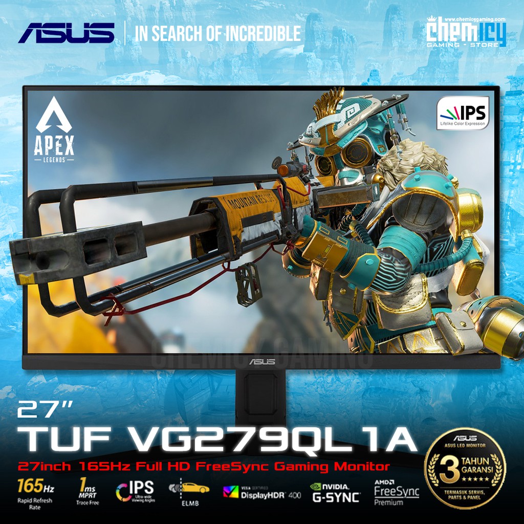 ASUS TUF VG279QL1A 27inch 165Hz Full HD FreeSync Gaming Monitor