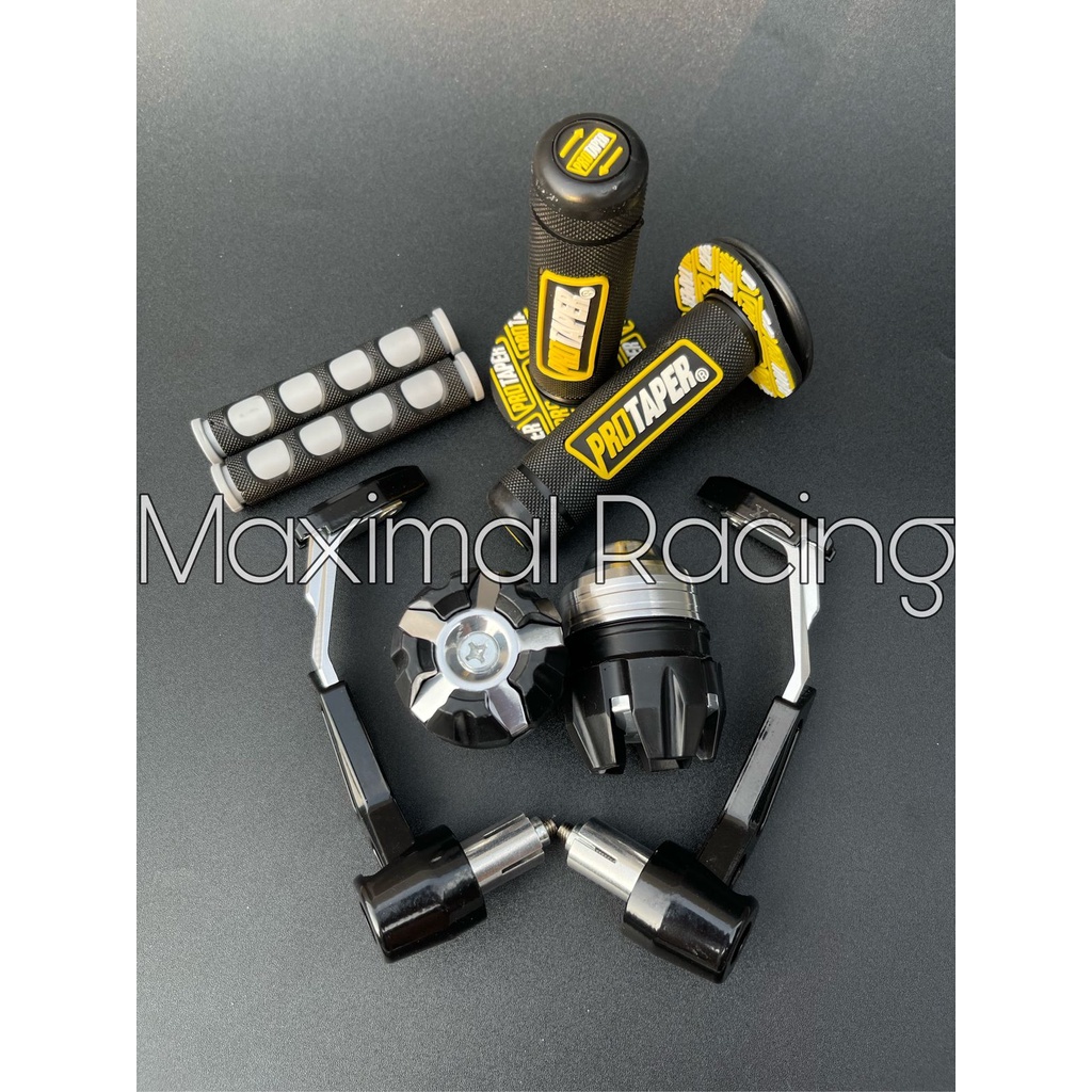 Paket 4in1 ACC Motor Handgrip Protaper Proguard Babet Jalu As Roda Karet Handle Rem Universal ALL Motor