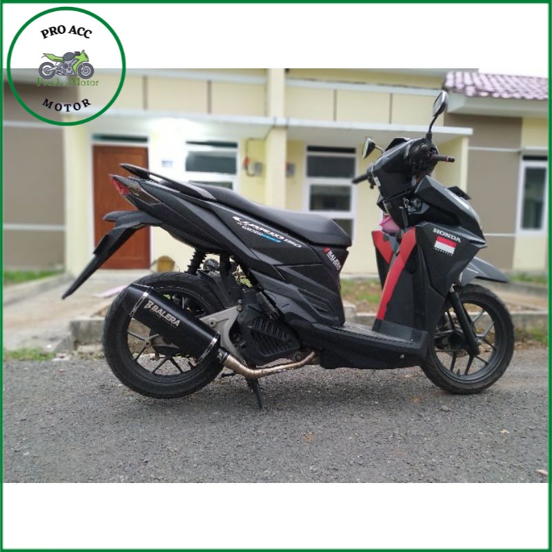 knalpot racing VARIO 150 balera graes black edition