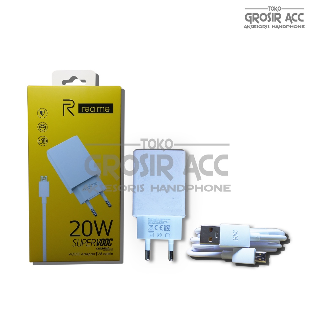 Charger Realme 20W Micro USb Charger Realme VOOC Model AK933