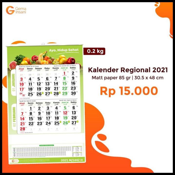 Sp Gi Kalender Islam Regional Jawa 2021 Gema Insani