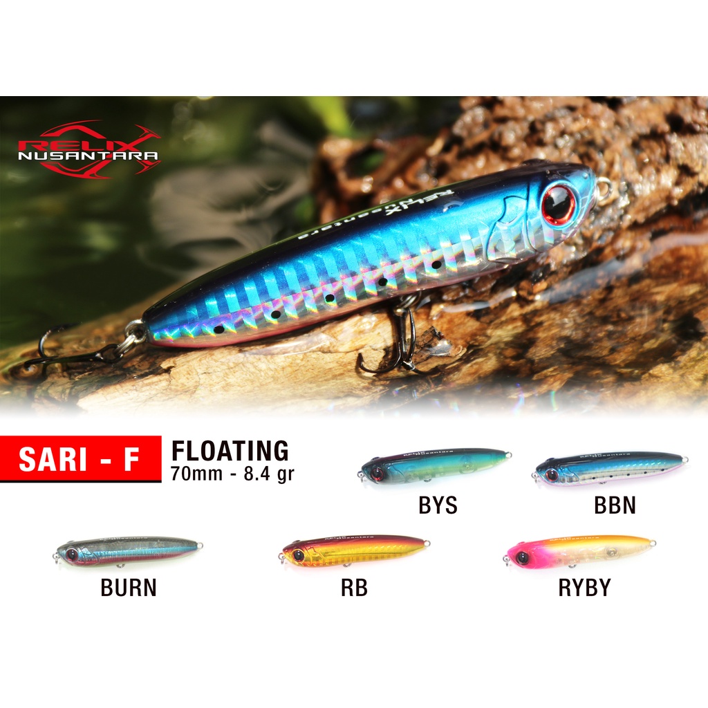 Umpan Lure Pensil Relix Nusantara Sari-F - Umpan Pancing Pensil - Top Water wtd