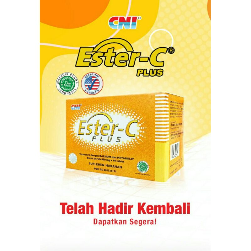 CNI Ester-C Plus, Vitamin C Aman Lambung