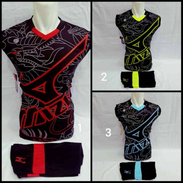 Jersey setelan singlet baju volly badminton futsal