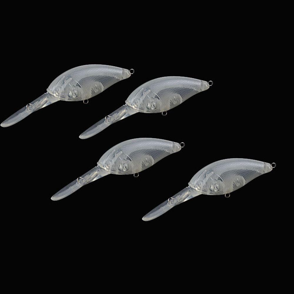 Preva 5pcs Umpan Embrio Body Portable Tackle Transparan Treble Hooks Crankbait