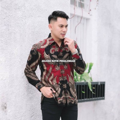 Kemeja Batik Pria Lengan Panjang Katun Premium Lapis Furing Original
