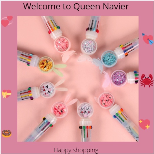 

QN - Pulpen 10 warna bunny cat pen 10 color bunny