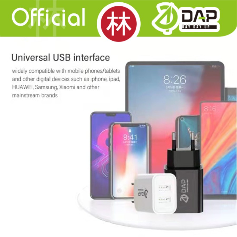 DAP D-A4 Wall Charger Dual Output Fast Charging 2.4A