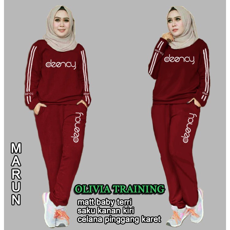 CTN Baju Setelan Training OLIVIA terlaris best seller