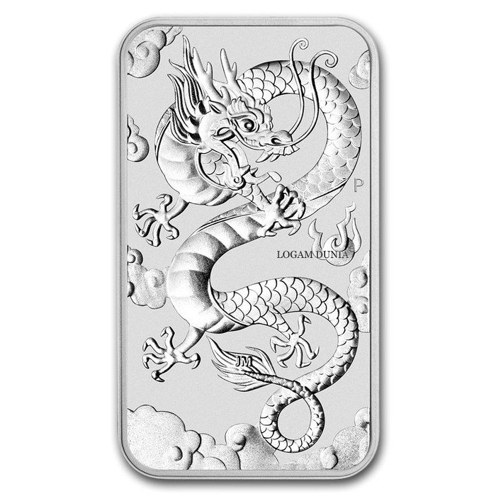 Koin Perak 2019 Australia 1 oz Dragon Bar Silver