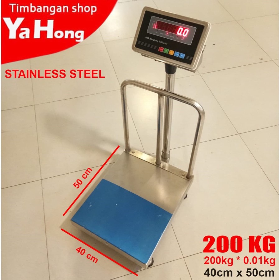 Timbangan Barang Digital Anti Air Stainless Steel 200kg 0.01kg
