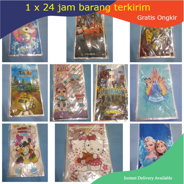 

Plastik Ulangtahun / Plastik Snack / Plastik Bingkisan Ulangtahun Karakter Anak Anak murah
