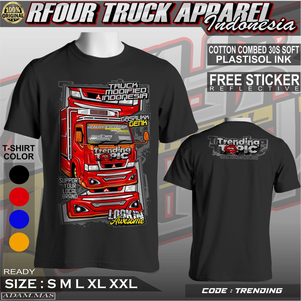 PROMO/OBRAL KILAT/KAOS GAMBAR TRUCK TRENDING TOPIC KAOS DISTRO TRUCK DEWASA KAOS TRUCK MANIA INDONESIA KAOS TRUK RFOUR