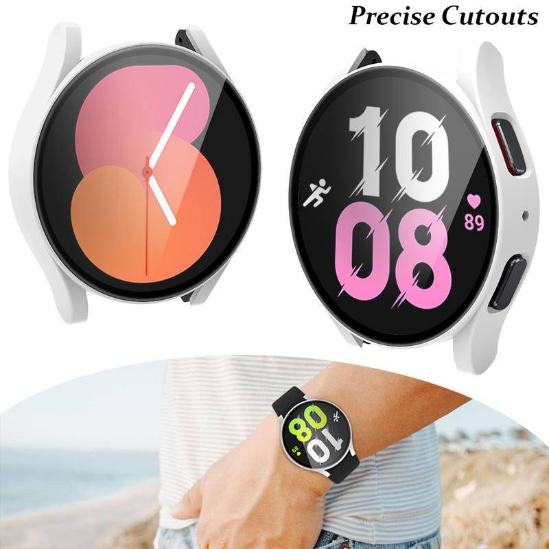 Case Bumper Pelindung Layar Bahan PC Matte 40mm 44mm 40mm Untuk Samsung Galaxy Watch 5 44mm