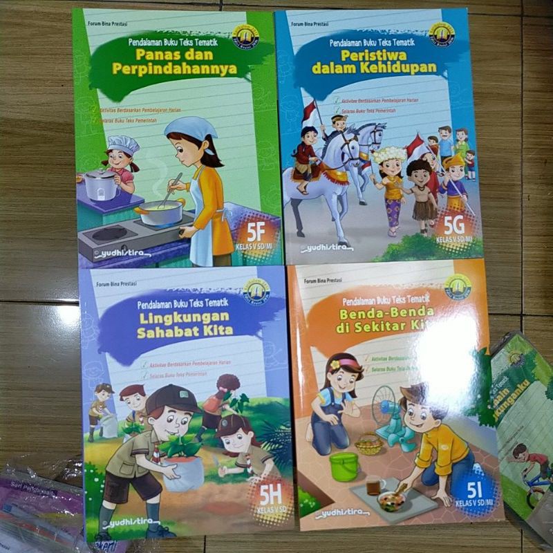 Paket Buku Teks Tematik Yudhistira 5 SD Tema F G H I Set