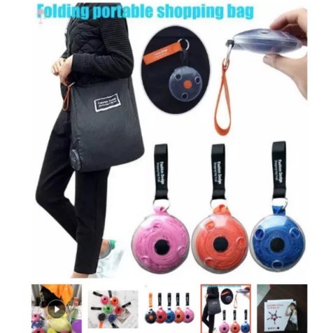 Tas belanja rol gulung kantong portable shopping bag roll selempang unik