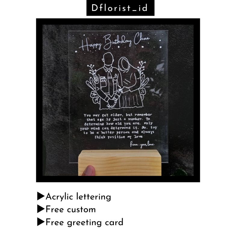 

akrilik lettering/kado ultah/kado wisuda/lettering