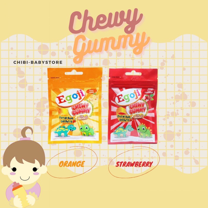 Anak-Vitamin- Egoji Chewy Gummy Sachet Egoji Gummy Vitamin Anak Permen Anak - Blackcurrant -Vitamin-