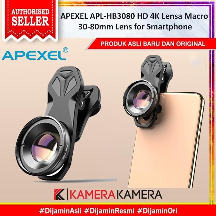Apexel Apl-Hb3080 Hd 4K Lensa Macro 30-80Mm Lens For Smartphone Terbaru