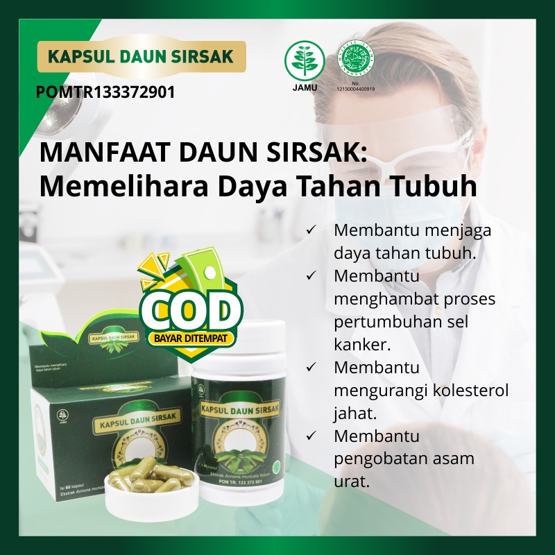 Daun Sirsak Naturafit / Ekstrak Daun Sirsak Menjaga Daya Tahan Tubuh - 100% Herbal