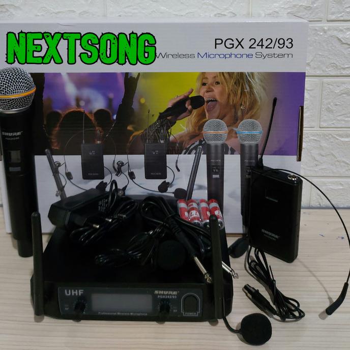 MIC WIRELESS SHURE PGX 242/93 PEGANG JEPIT