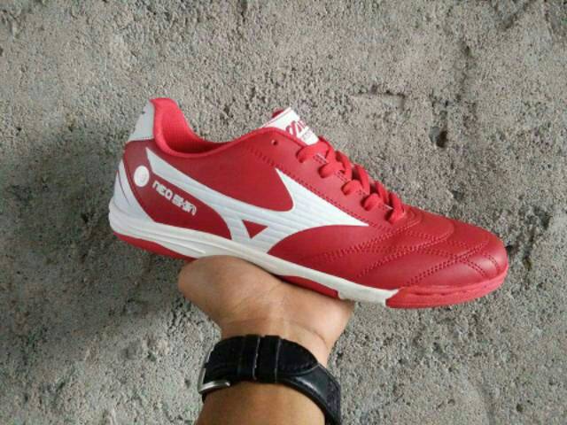 sepatu futsal mizuno neo shin hitam list hijau olahraga sport pria murah shoes